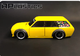 APlastics 1/10 SCALE Datsun 510 wagon widebody CLEAR BODY