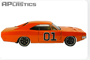 APlastics 1/10 SCALE DODGE CHARGER 1969 CLEAR BODY