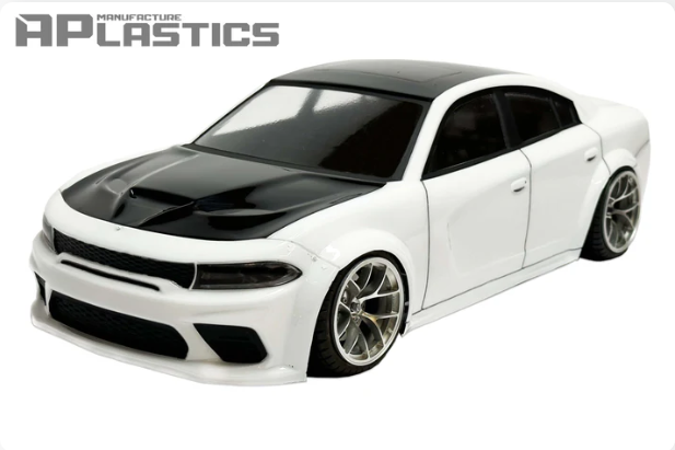 APlastics 1/10 SCALE Charger SRT 2022 Wide CLEAR BODY