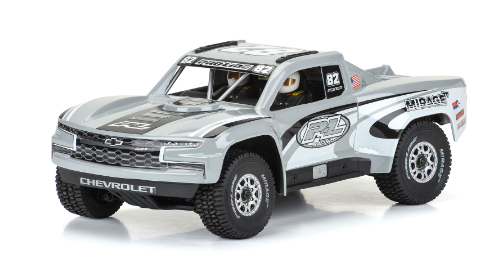 PROLINE RACING 1/16 Pre-Cut 2019 Chevy Trophy Truck Tough-Color Gray Body: GROM