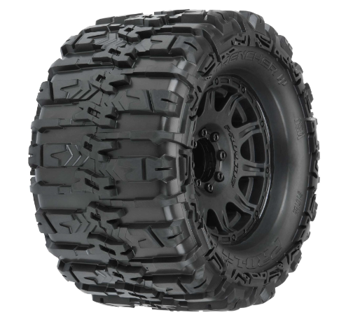 PROLINE RACING 1/8 Trencher HP BELTED F/R 3.8" MT Tires Mounted 17mm Black Raid (2)