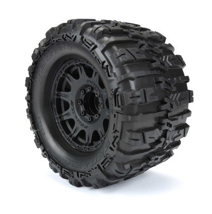 PROLINE RACING 1/8 Trencher HP BELTED F/R 3.8" MT Tires Mounted 17mm Black Raid (2)