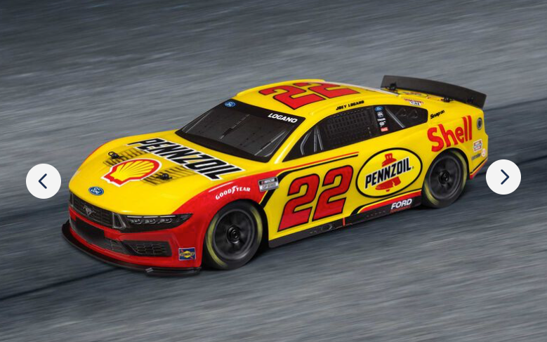 LOSI1/12 NASCAR RC Racecar Joey Logano No. 22 Shell 2025 Ford Mustang 2S AWD RTR Brushed On-Road (Battery & Charger Included)