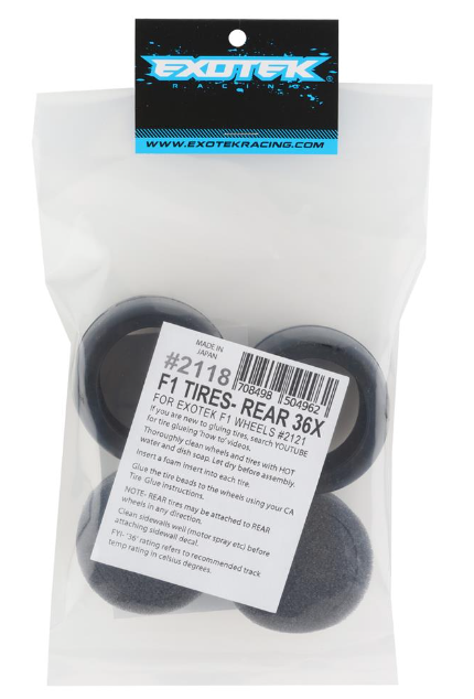 Exotek F1 Rear Rubber Tires (2) (Medium)