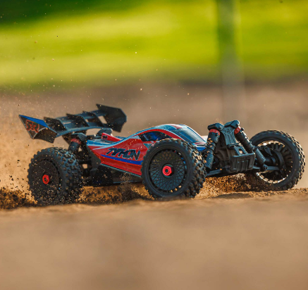 ARRMA 1/8 TYPHON MEGA 665 4X4 RTR Brushed Buggy, Blue , Red , Yellow