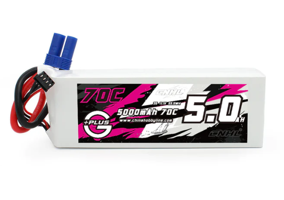 Batterie Lipo CNHL G+Plus 5000mAh 11.1V 3S 70C avec prise EC5