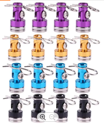 IronManRc - Juego de 4 soportes magnéticos para poste de cuerpo sigiloso con clips para coches de control remoto 1/10