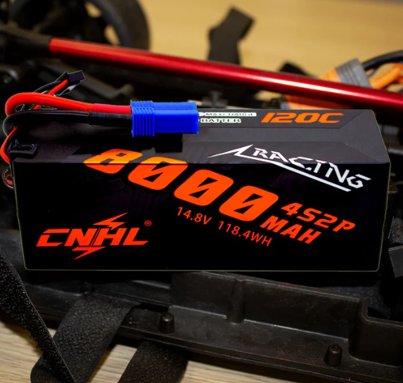 CNHL Racing Series 8000mAh 14.8V 4S 120C Hard Case Lipo Battery with EC5 Plug