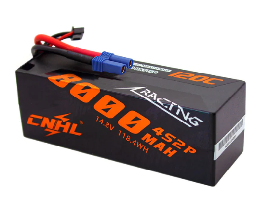 CNHL Racing Series 8000mAh 14.8V 4S 120C Hard Case Lipo Battery with EC5 Plug