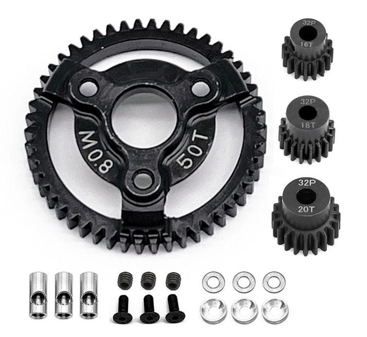 Metal Spur Gear 54t 0.8 32p 3956 Con Piñón De 16t 18t 20t 21 | Cuotas