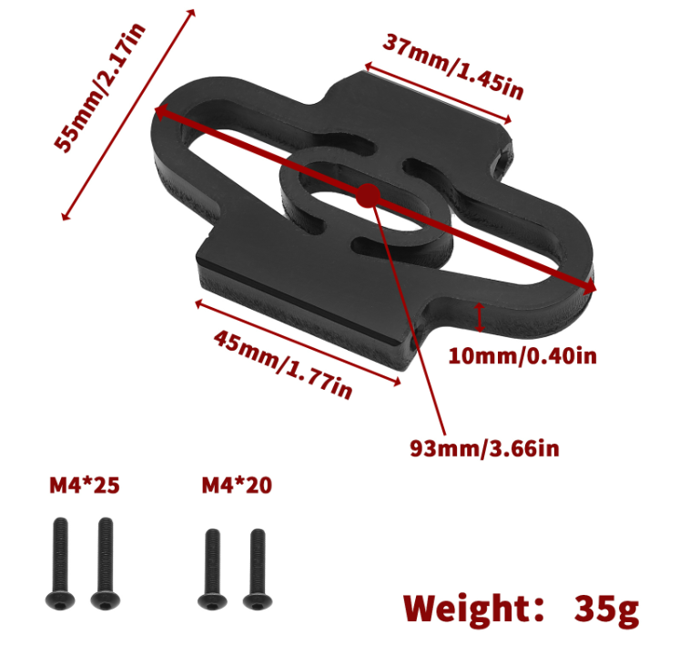 IHN Traxxas XRT 1/6 Nylon Strength (10 TIMES STRONGER) Rear Wing Bracket Mount