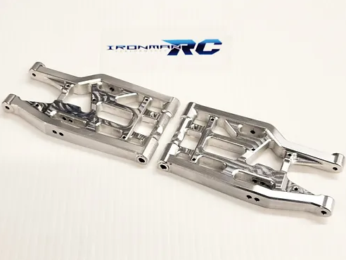 IRonManRc Hobao Vte2 Bras triangulaires inférieurs arrière en aluminium * BILLET CHROME *