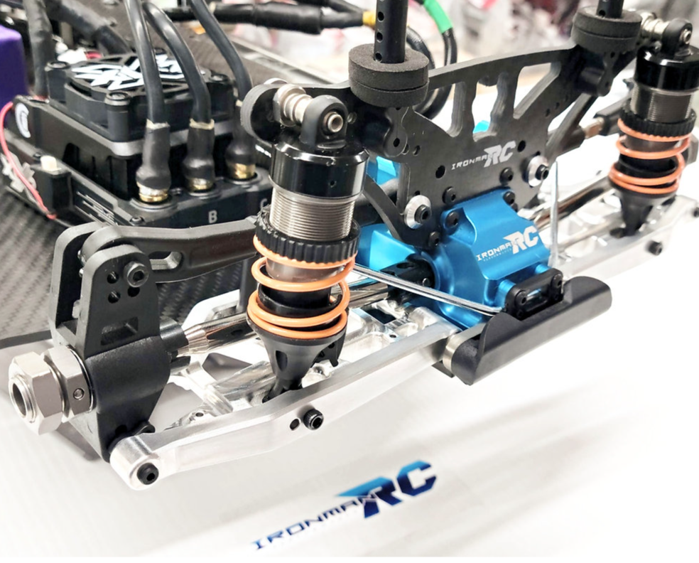 IRonManRc Hobao Vte2 Bras triangulaires inférieurs arrière en aluminium * BILLET CHROME *