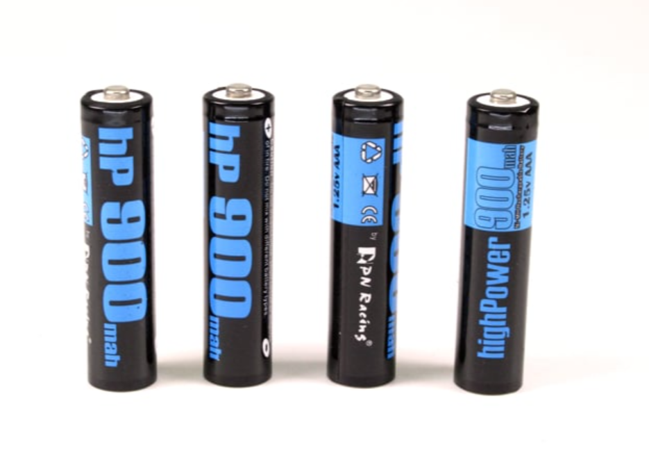 PN Racing HP900 High Power 900mah Ni-MH Rechargeable AAA Battery (4pcs)