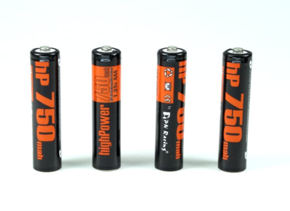 PN Racing HP750 High Power 750mah Ni-MH Rechargeable AAA Battery (4pcs)