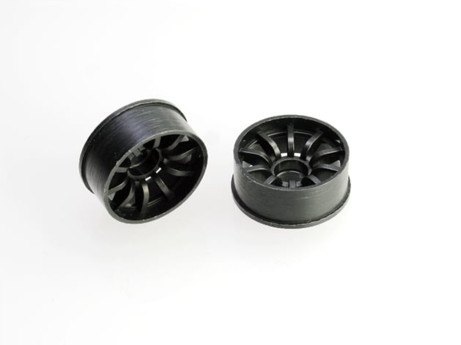 PN Racing 210BF0 Mini-Z 2WD Machine Cut 10 Spoke Front Wheel F0 Black