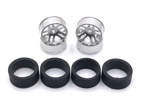 IRonManRc JayStreet MINI Z AWD METAL WHEELS & TIRES COMBO