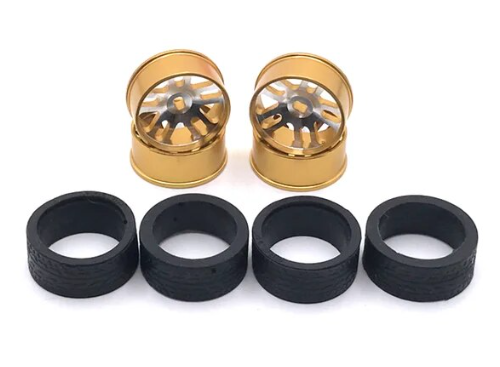 IRonManRc JayStreet MINI Z AWD METAL WHEELS & TIRES COMBO