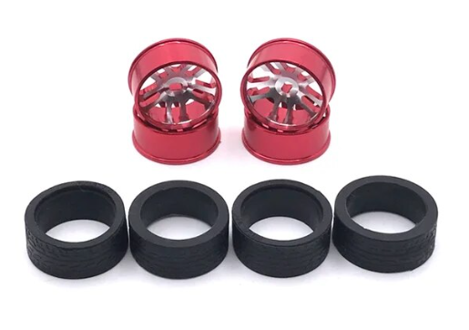 IRonManRc JayStreet MINI Z AWD METAL WHEELS & TIRES COMBO