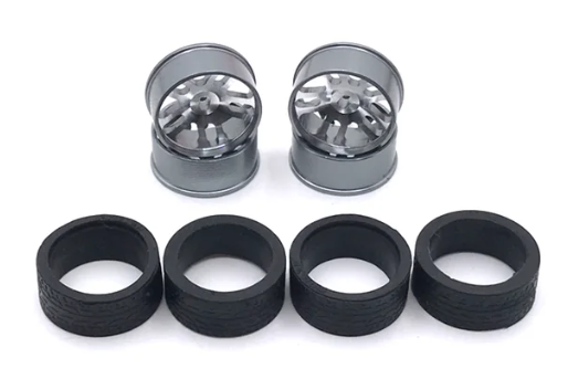 IRonManRc JayStreet MINI Z AWD METAL WHEELS & TIRES COMBO