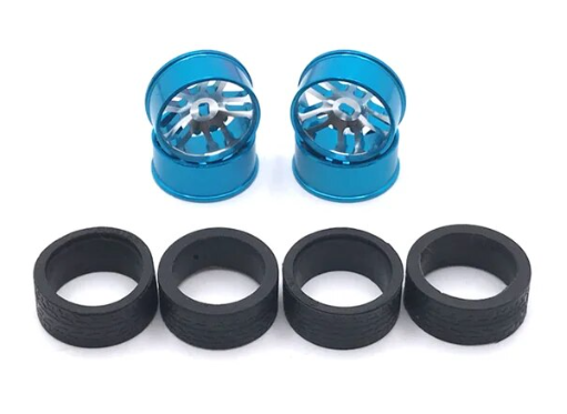 IRonManRc JayStreet MINI Z AWD METAL WHEELS & TIRES COMBO