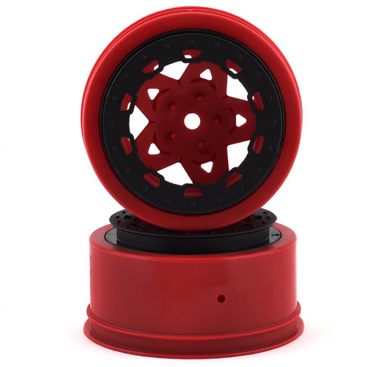 JConcepts 3391RB Tremor Short Course Wheels (Red) (2) (Slash Rear) w/12mm Hex