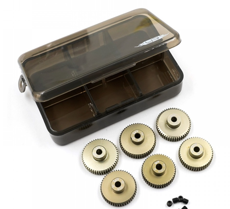 Yeah Racing MG-64047-052 ALUMINUM 7075 HARD COATED PINION GEAR COMBO SET (64P 47T-52T 6PCS)