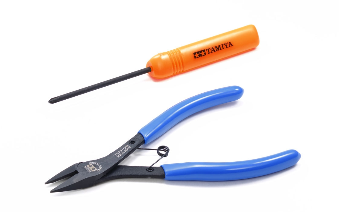 Tamiya 74158 Mini 4WD Tools, Side Cutters and Phillips (+) Screwdriver