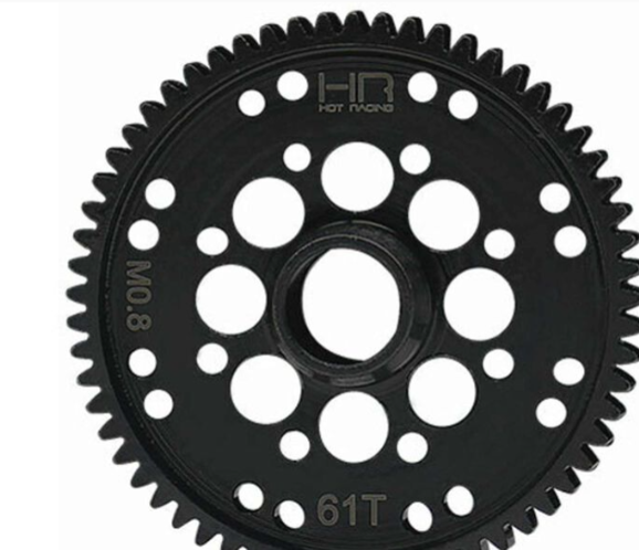 Hot Racing SGRR61M08 61t 0.8 mod 32P Steel Spur Gear Arrma Gorgon