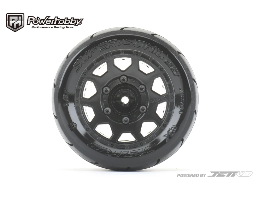 Powerhobby 1/10 2.8 ST Super Sonic Belted Tires (2) with Removable Hex Wheels