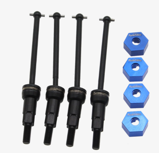 Powerhobby phb6573black Front & Rear CVD Axles Drive Shafts Black (4) Arrma Grom