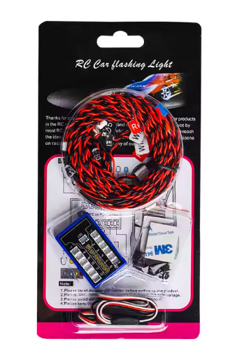 GT POWER Light Kit 12 Leds Car LED lamps light Strobe lights kit for 1/10 1/8 HSP TAMIYA CC01 D90 SCX10 RC Cars