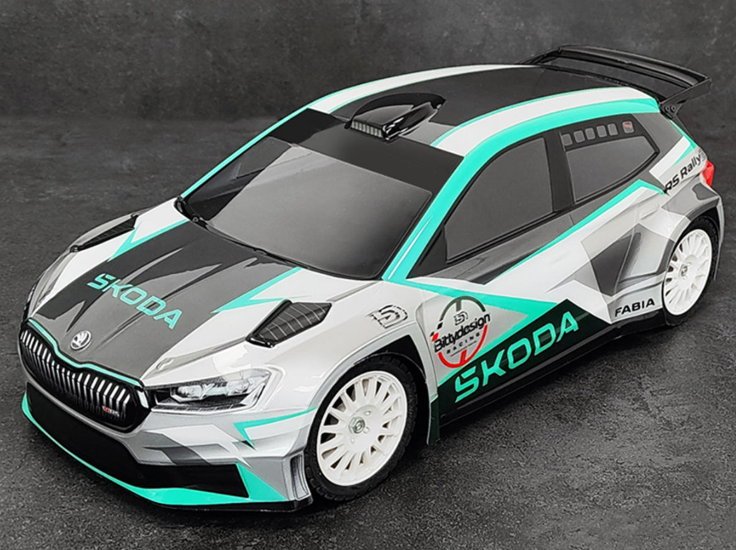 Bittydesign SKODA Fabia RS Rally2 1/10 Rally Body (Clear) (190mm) (Hard/1.2mm)