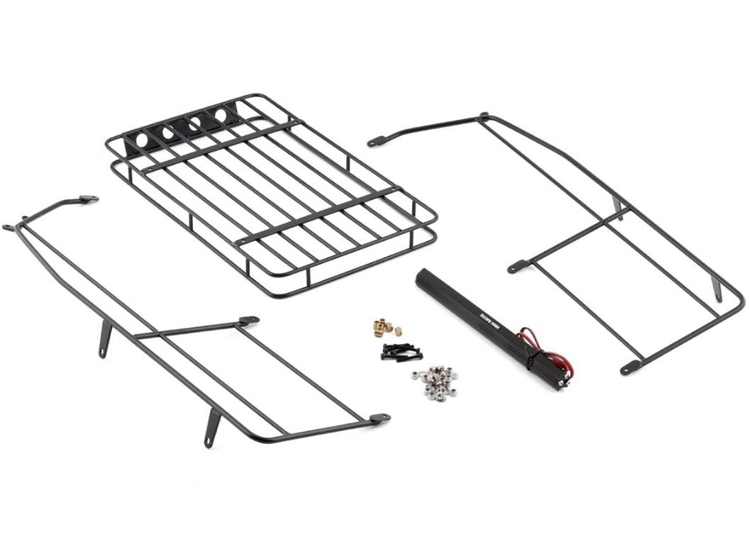 Yeah Racing TRX4-051 Metal Roll Cage for Traxxas TRX-4 Defender w/Roof Rack & LED Light Bar