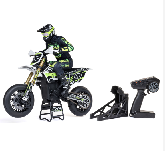 LOSI 1/4 Promoto-SM FXR Supermoto Motorcycle RTR Basic, White