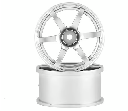 Mikuni DW-1325CS AVS Model T6 6-Spoke Drift Wheel (Chrome Silver) (2) (5mm Offset) w/12mm Hex