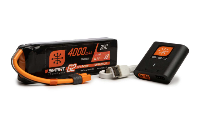 SPEKTRUM Smart Powerstage Air Bundle: 4000mAh 3S G2 LiPo Battery / S120 Charger