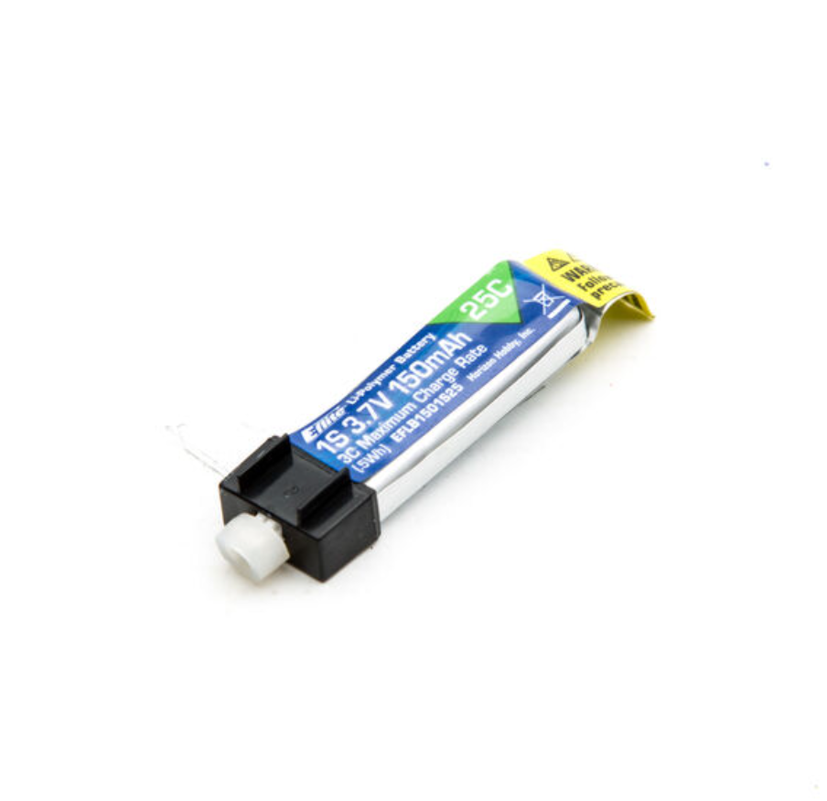 EFLITE EFLB1501S25 3.7V 150mAh 1S 25C LiPo Battery: PH 1.25 (Ultra Micro)