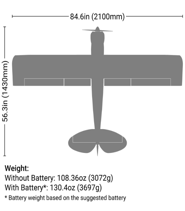 Carbon-Z Cub SS 2.1m BNF Basic with AS3X and SAFE Select