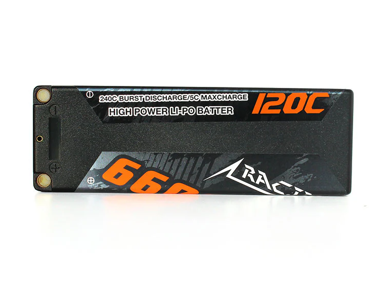 CNHL HC6601202X Series 6600mAh 7.4V 2S 120C Hard Case Lipo Battery with T/Dean Plug