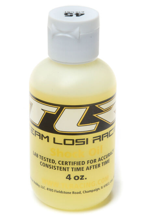 Team Losi Racing Silicone Shock Oil, 45WT, 610CST, 4oz