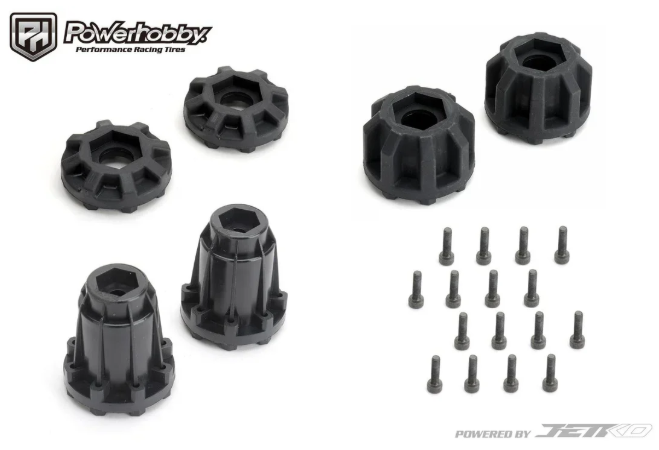 Powerhobby 1/8 MT 3.8 Raptor Belted Mounted Tires w Removable Hex Wheels (2)