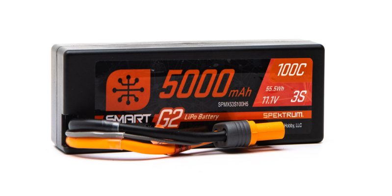 Batería Spektrum RC 3S Smart G2 LiPo 100C (11,1 V/5000 mAh) con conector IC5