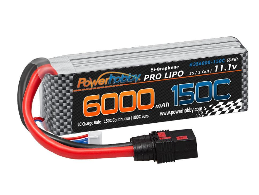 Powerhobby XTREME 3S 11.1V 6000mah 150c-300C Lipo Battery W QS8 8AWG A3-Cell