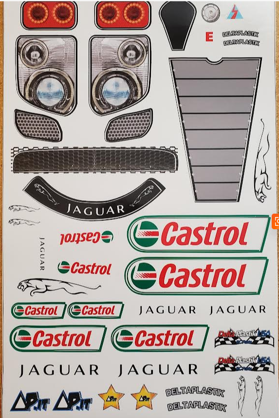 8500 JAG XRS LI BODY FITS ARRMA INFRACTION, LIMITLESS, 1/7 SCALE 2MM / WINDOW MASKS