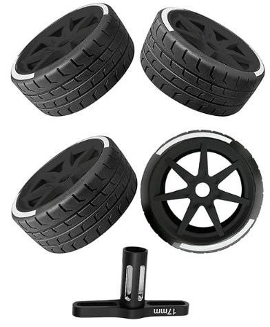 IRonManRc LIMITLESS INFRATION FELONY TYPHON 1/8 & 1/7 Rc Street Tires Wheels 4PCS,White