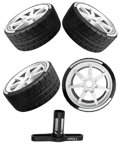 IRonManRc LIMITLESS INFRATION FELONY TYPHON 1/8 & 1/7 Rc Street Tires Wheels 4PCS,White