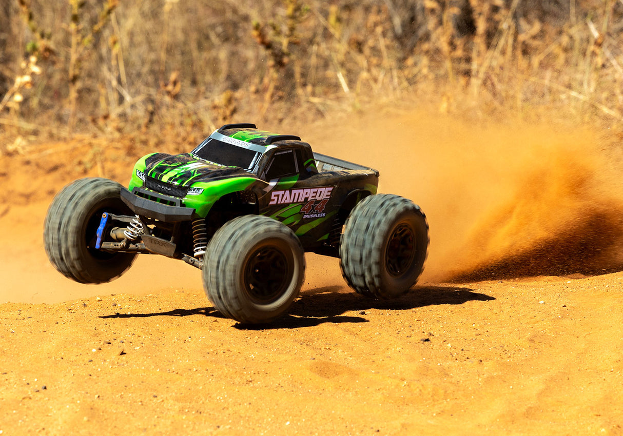 Traxxas 67154-4 GREEN Stampede 4X4 BL-2s : Monster Truck 4WD à l'échelle 1/10