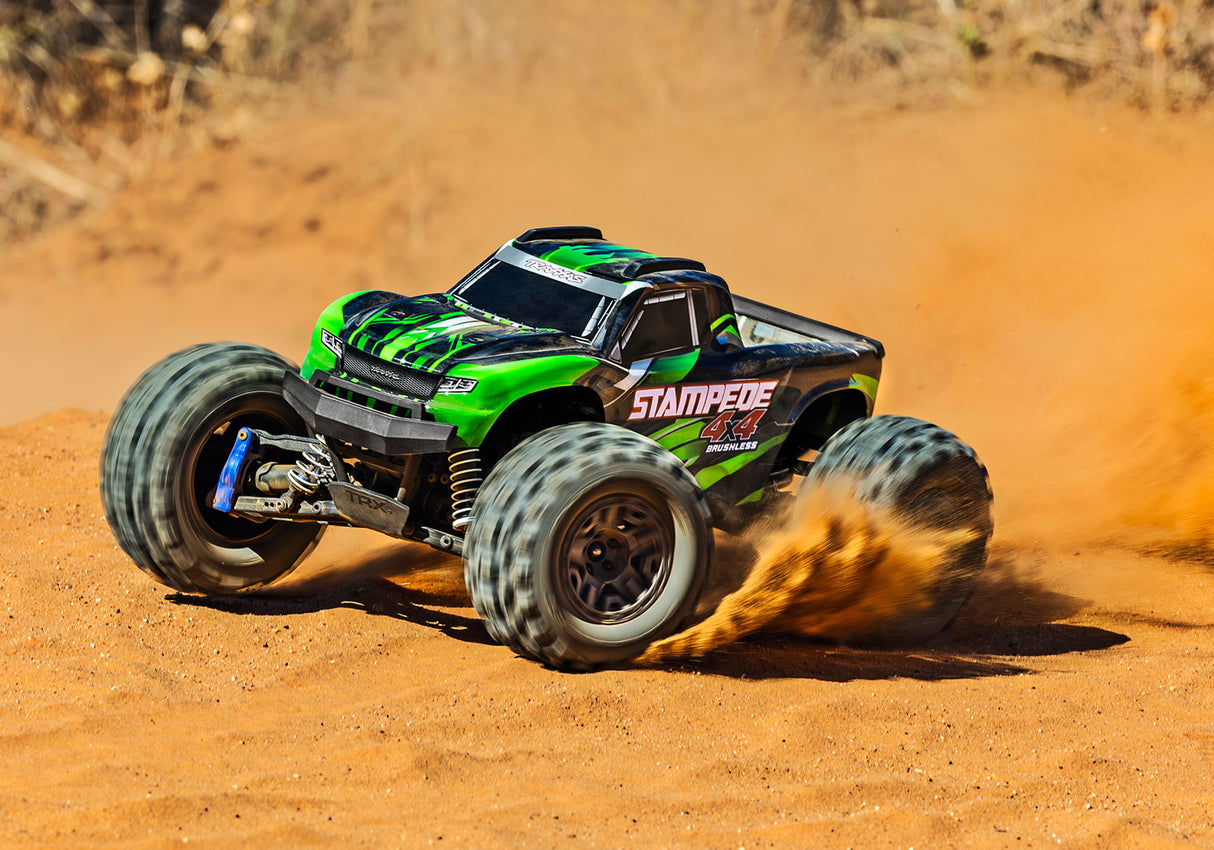 Traxxas 67154-4 GREEN Stampede 4X4 BL-2s : Monster Truck 4WD à l'échelle 1/10