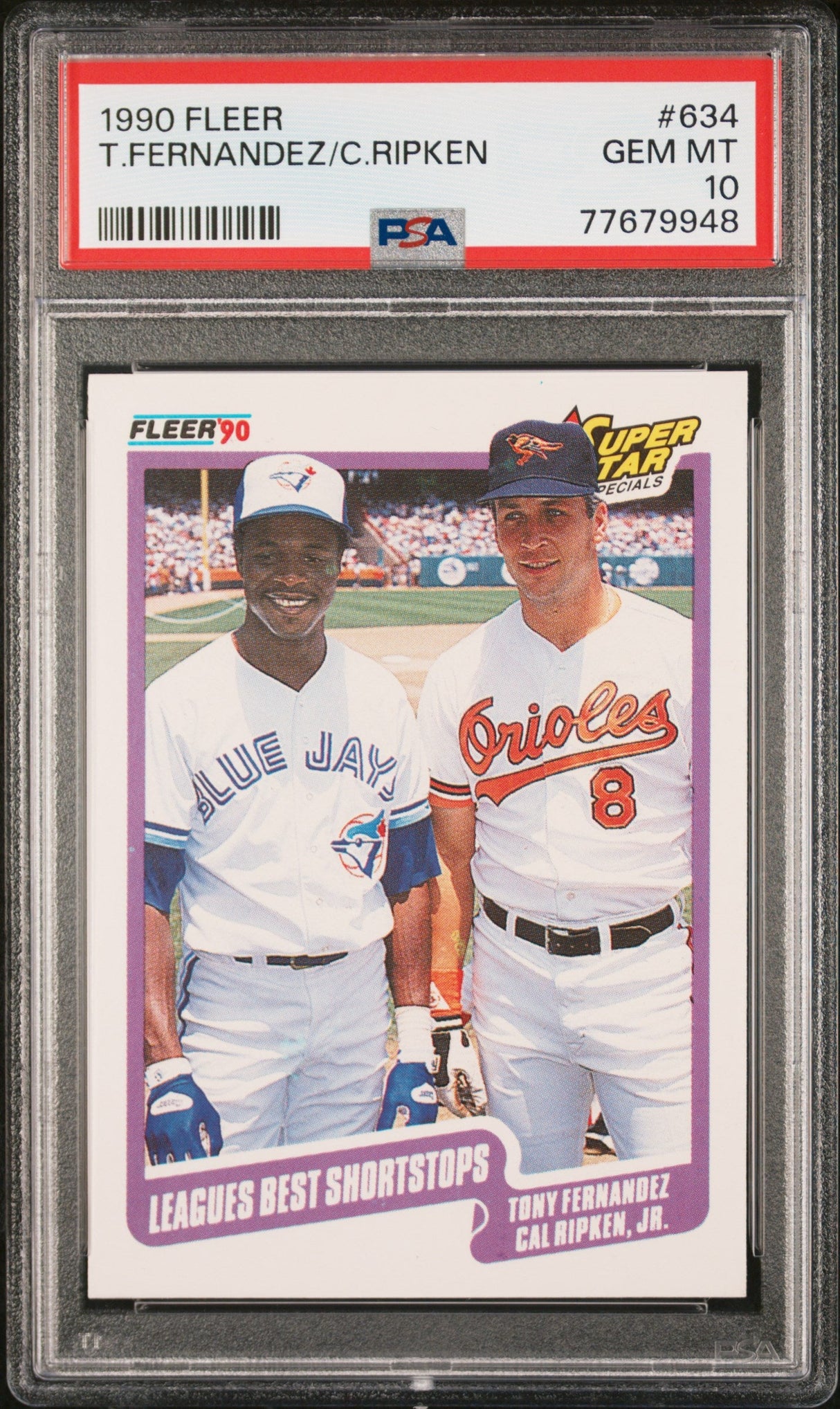 1990 FLEER T.FERNANDEZ/C.RIPKEN #634 - PSA 10